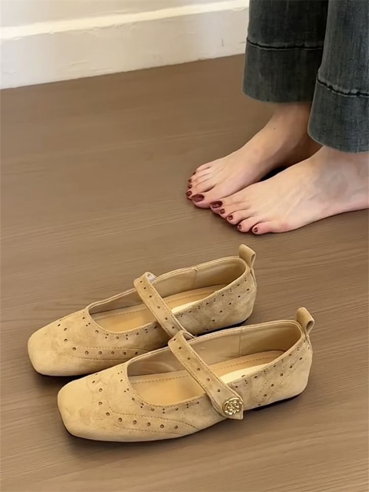 Square-Toe Shoes Jane Mary