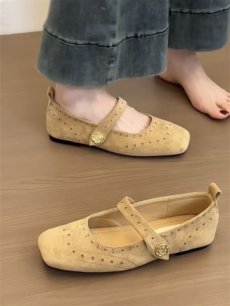 Square-Toe Shoes Jane Mary