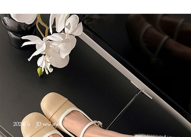 Mary Trim Jane Heel Pumps Block Contrast