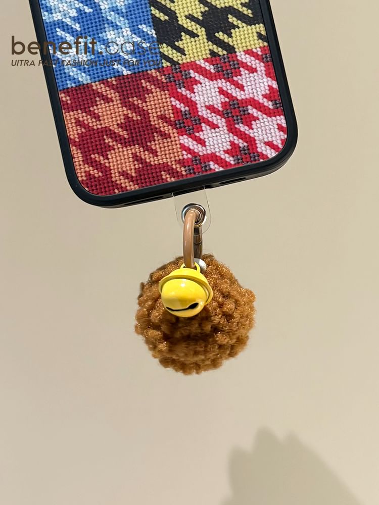 Phone Bell Charm Pom
