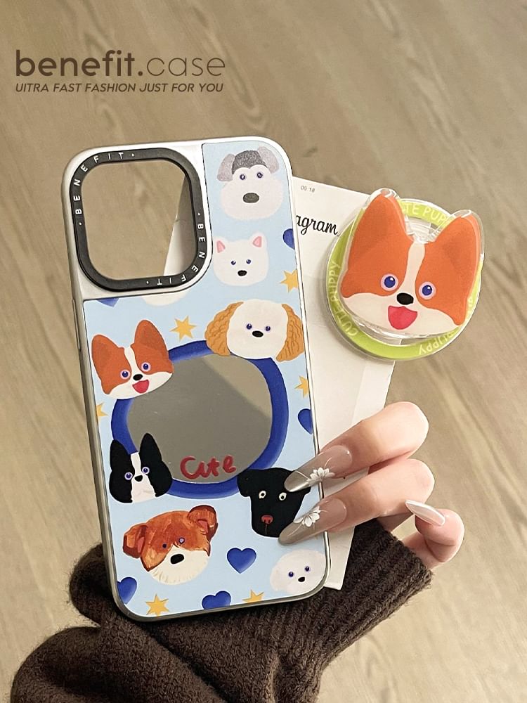 Phone Mirrored Case Dog