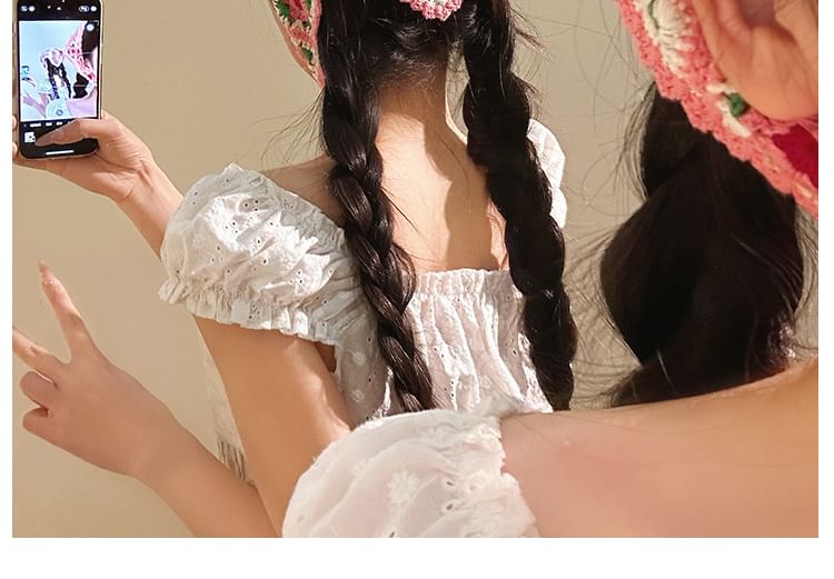 Knit Head Triangle Floral Plaid Scarf