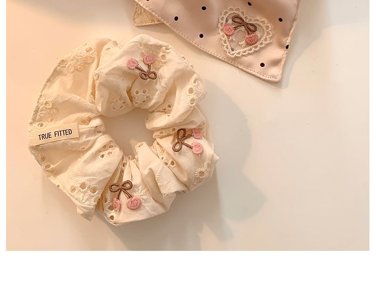 Cherry Applique Designs) Polka (Various Scrunchie / Dot