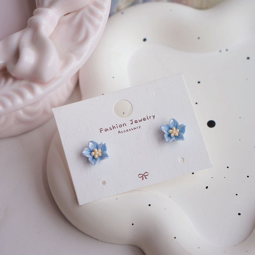 On / Earring Flower Stud Clip