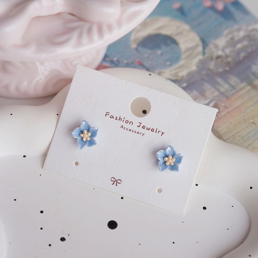 On / Earring Flower Stud Clip