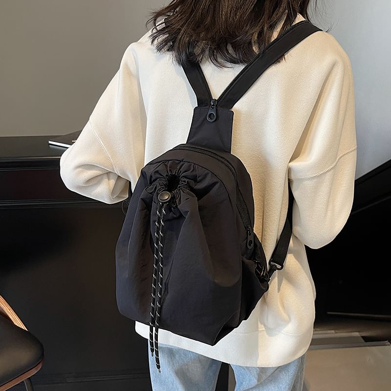 Multi-Pocket Backpack Drawstring