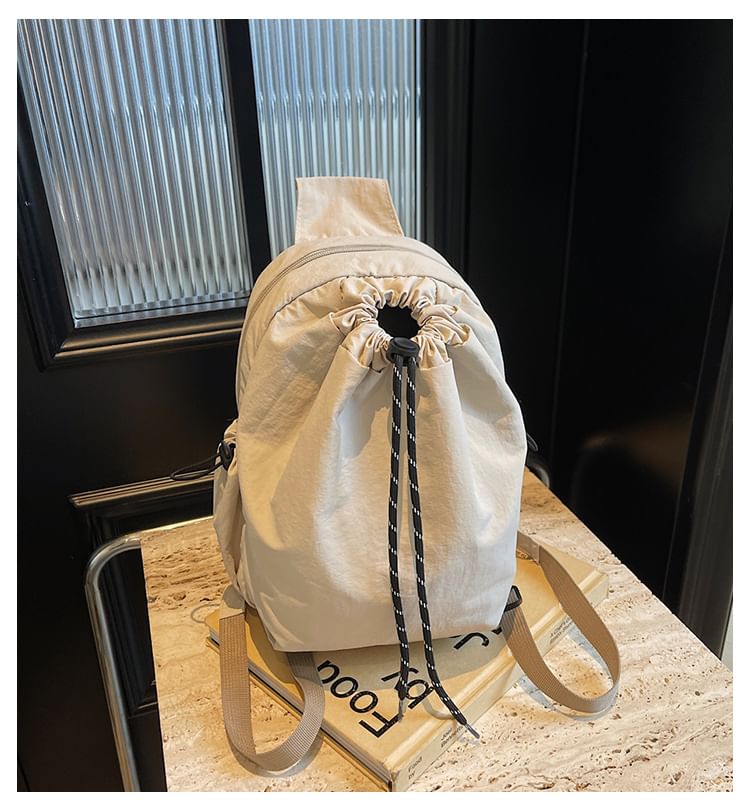 Multi-Pocket Backpack Drawstring