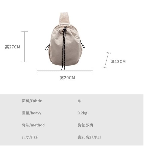 Multi-Pocket Backpack Drawstring