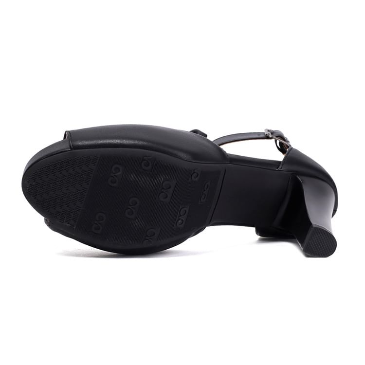 Bow Heel Detail Sandals High