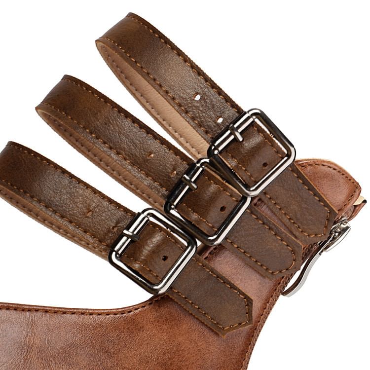 Chunky Jane Heel Mary Round Pumps Toe