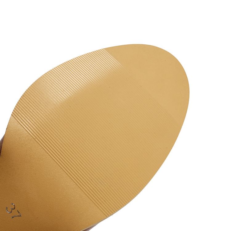 Chunky Jane Heel Mary Round Pumps Toe