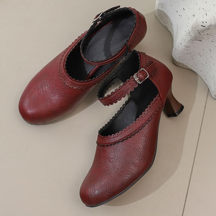 Pumps Jane Low Heel Plain Mary