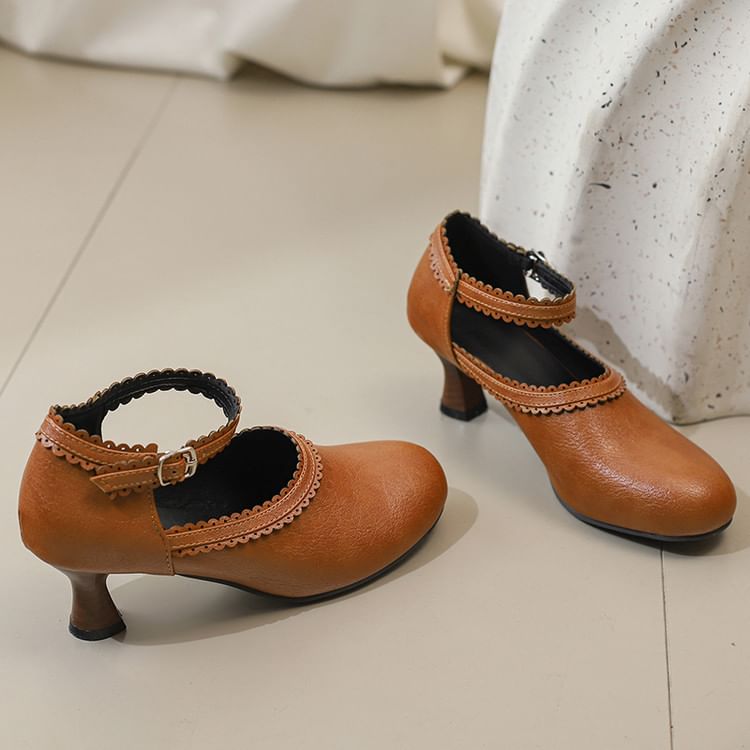 Pumps Jane Low Heel Plain Mary