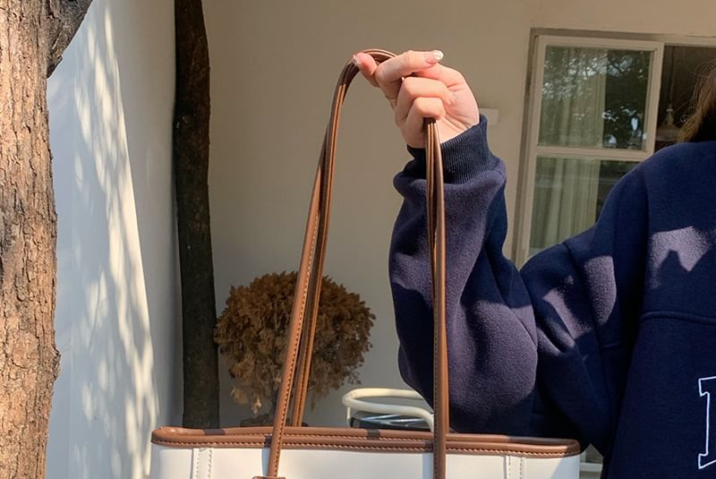 Bag Faux Leather Plain Tote