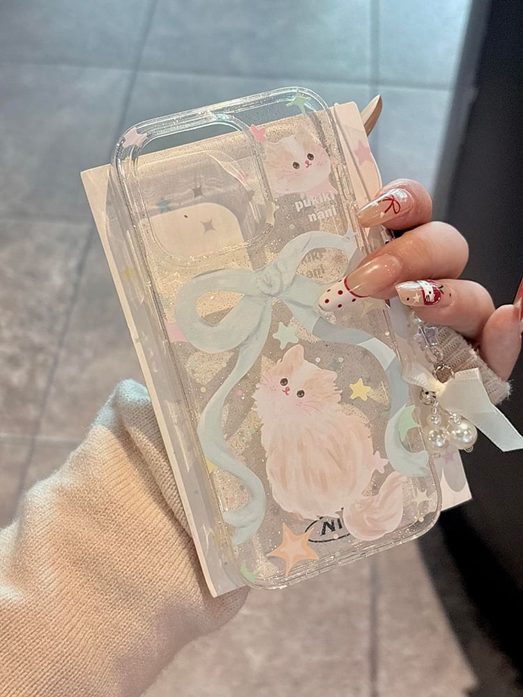 Phone Ribbon Case Cat