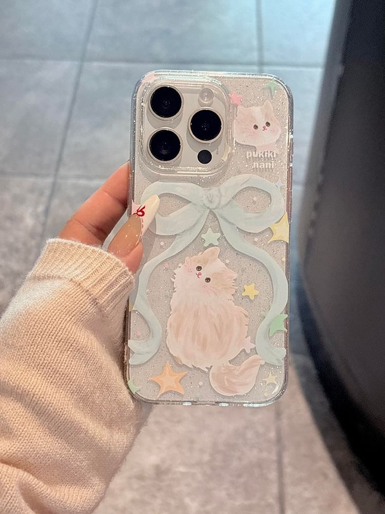 Phone Ribbon Case Cat