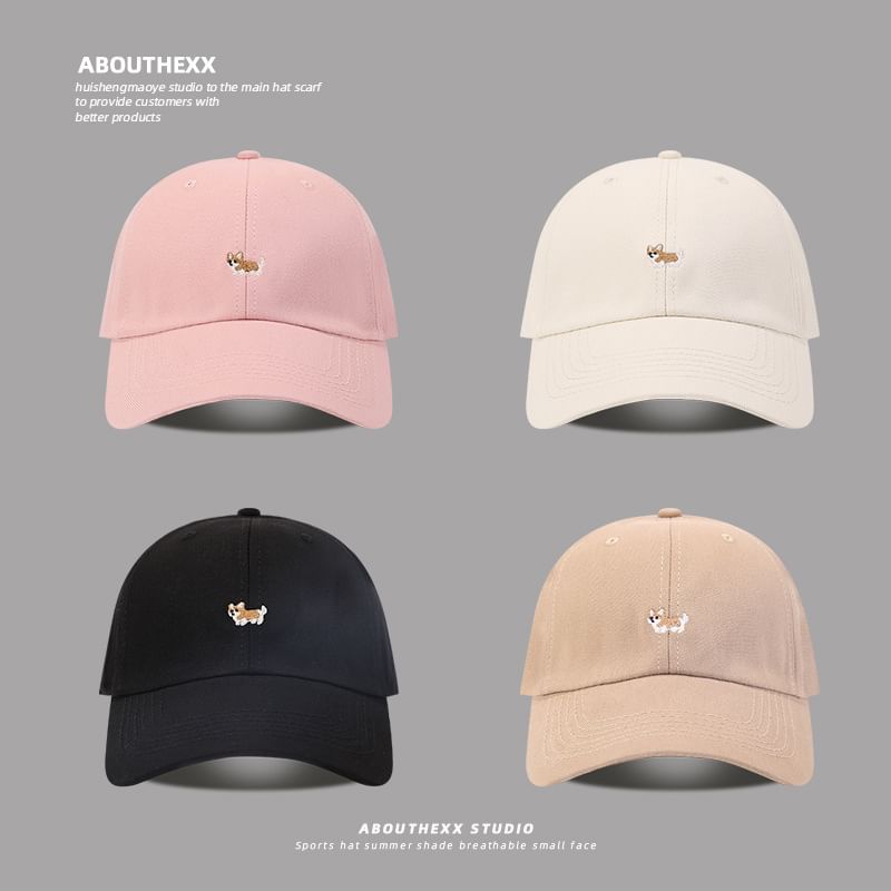 Cap Embroidered Corgi Baseball