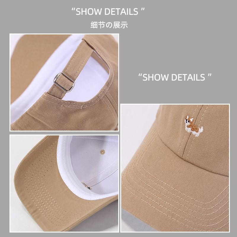 Cap Embroidered Corgi Baseball