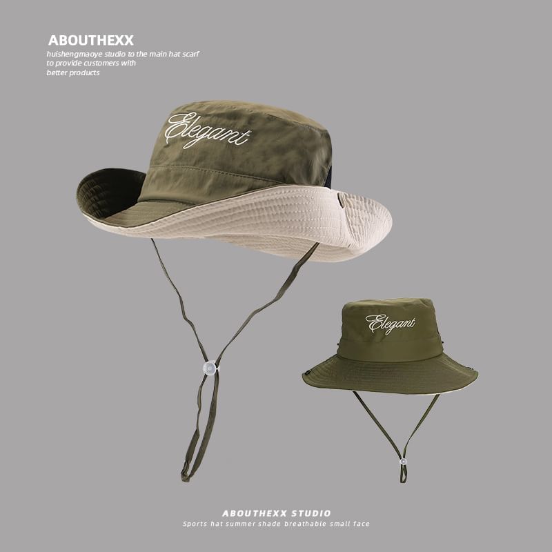 Lettering Hat Embroidered Boonie