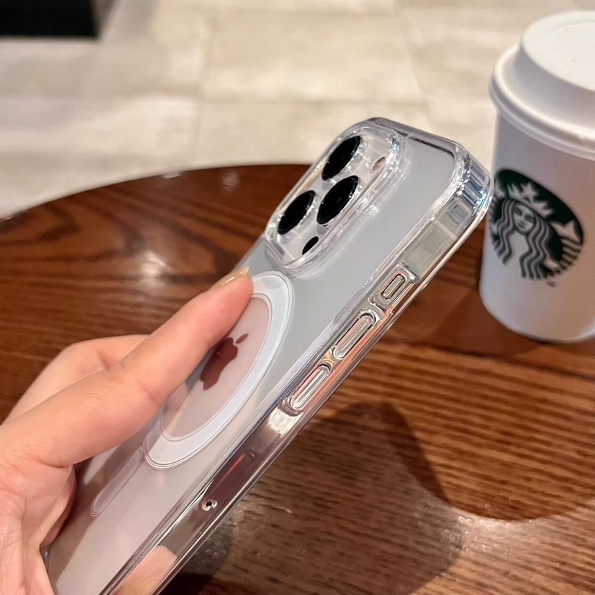 with (Compatible Transparent Case MagSafe) Phone Magnetic