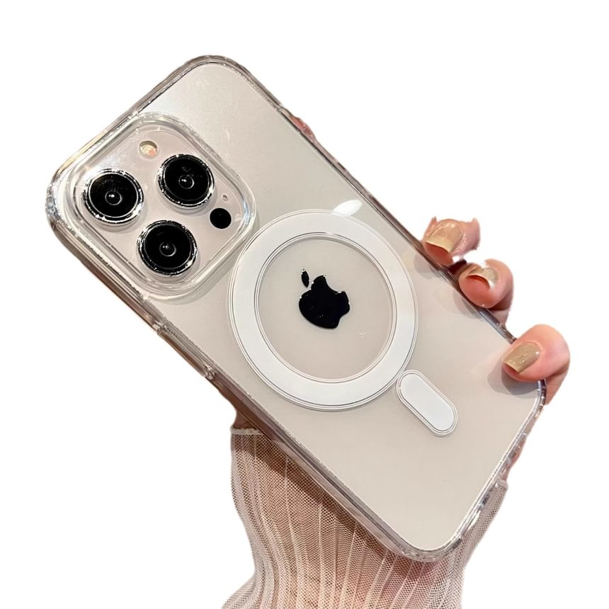 with (Compatible Transparent Case MagSafe) Phone Magnetic