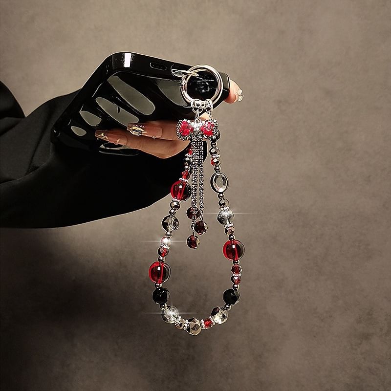 Strap Bow Phone Crystal Faux