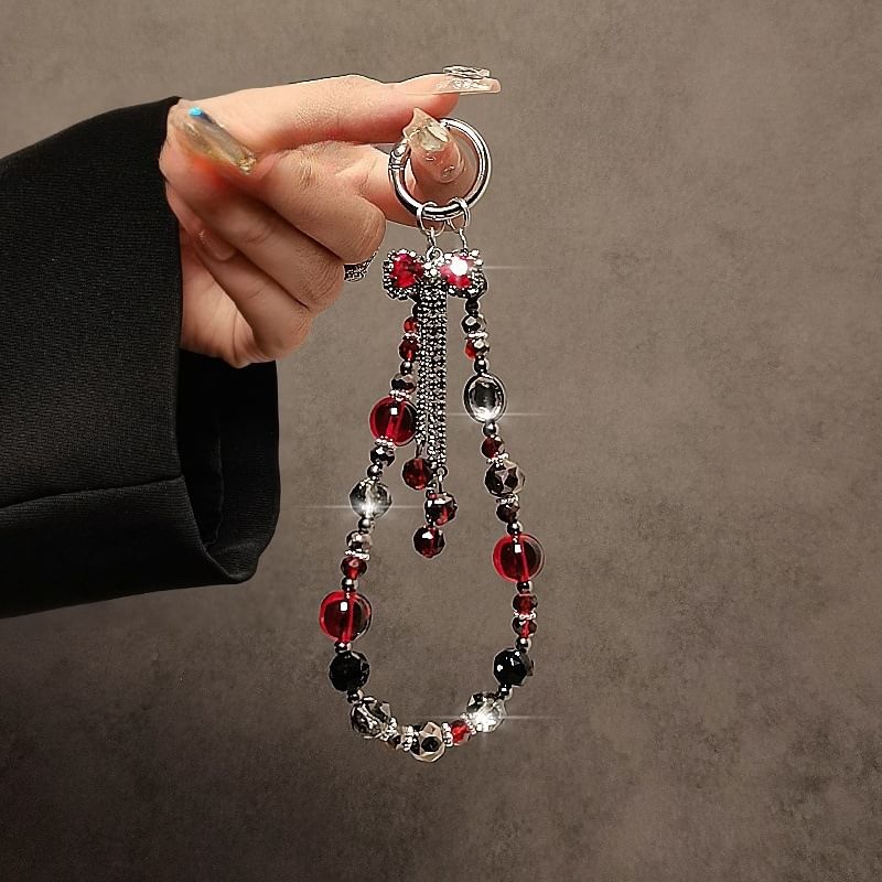 Strap Bow Phone Crystal Faux