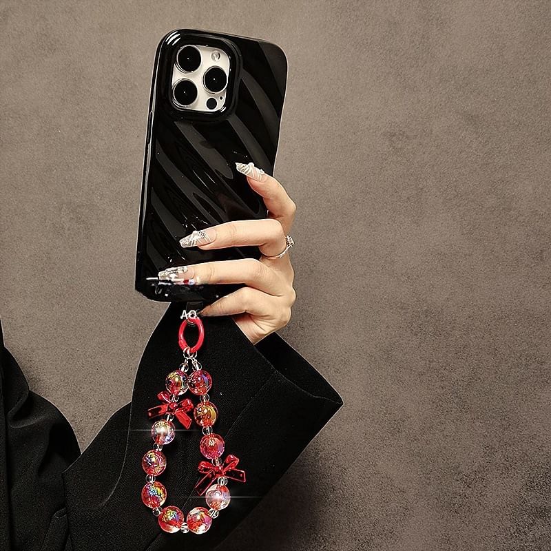 Crystal Phone Strap Faux Bow