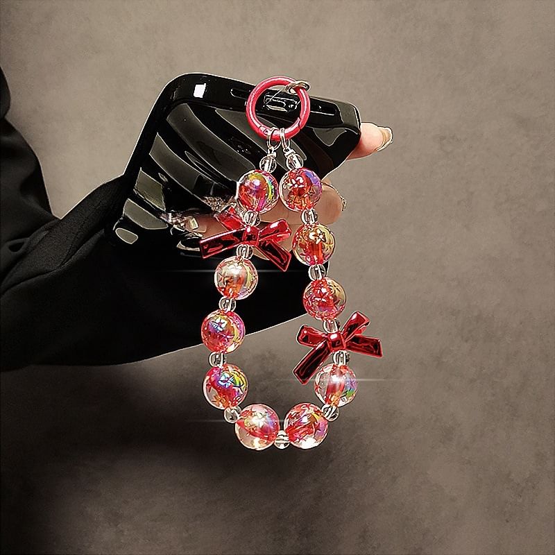 Strap Phone Faux Bow Crystal