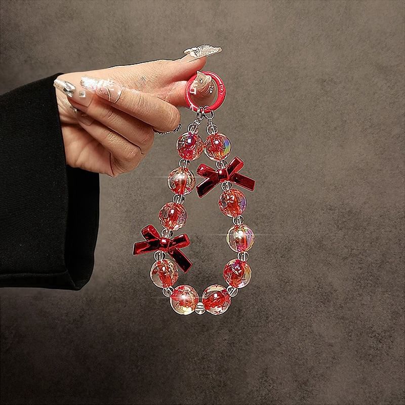 Strap Phone Faux Bow Crystal