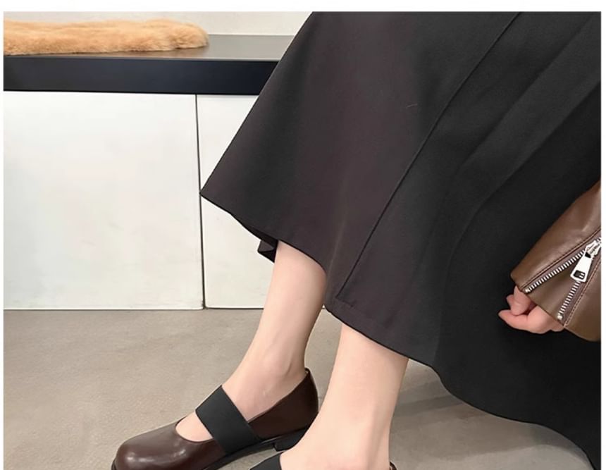 Jane Mary Leather Pumps Faux