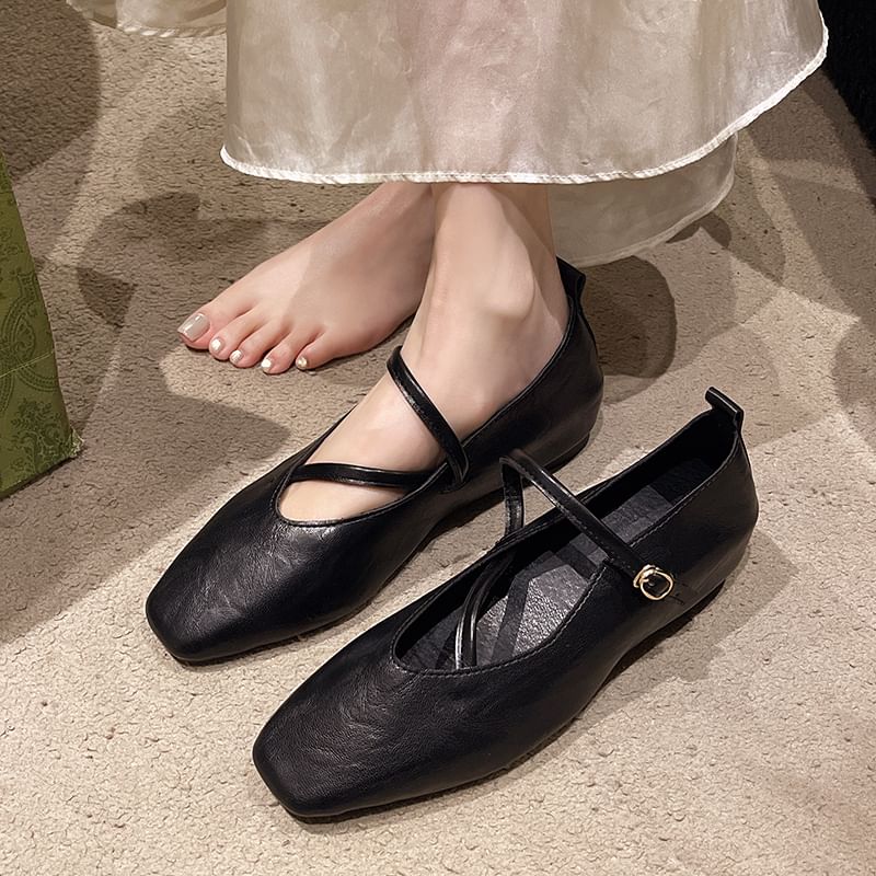 Square Mary Hidden Jane Wedge Pumps Toe