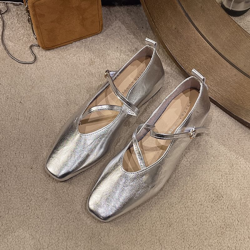 Square Mary Hidden Jane Wedge Pumps Toe