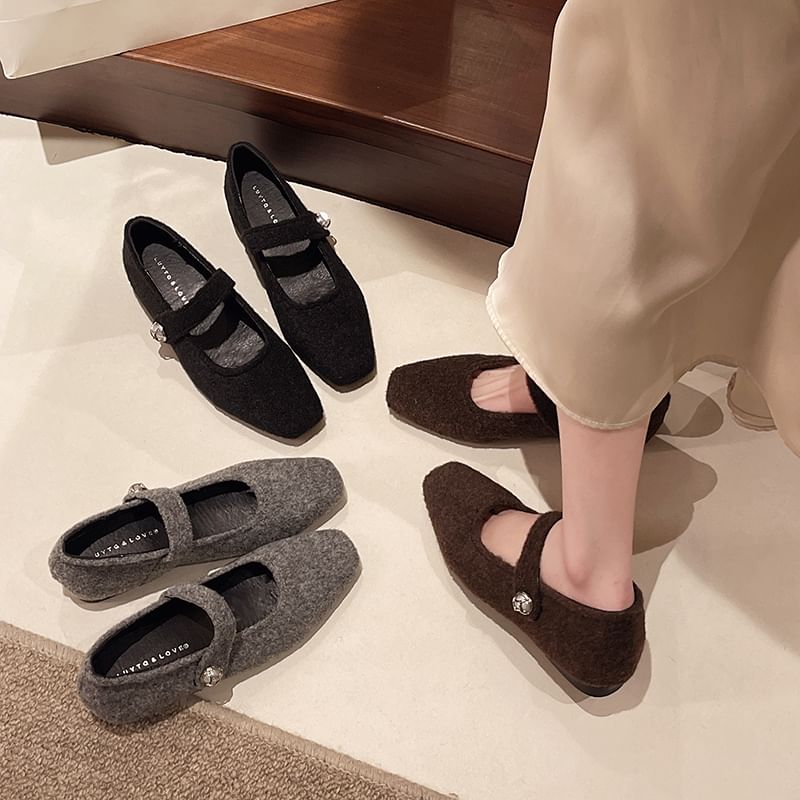 Toe Pumps Hidden Wedge Square Jane Mary