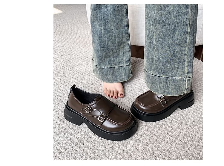 Strap Mock Platform Shoes