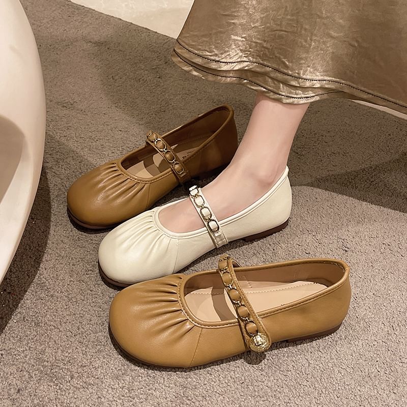 Ruched Mary Flats Jane