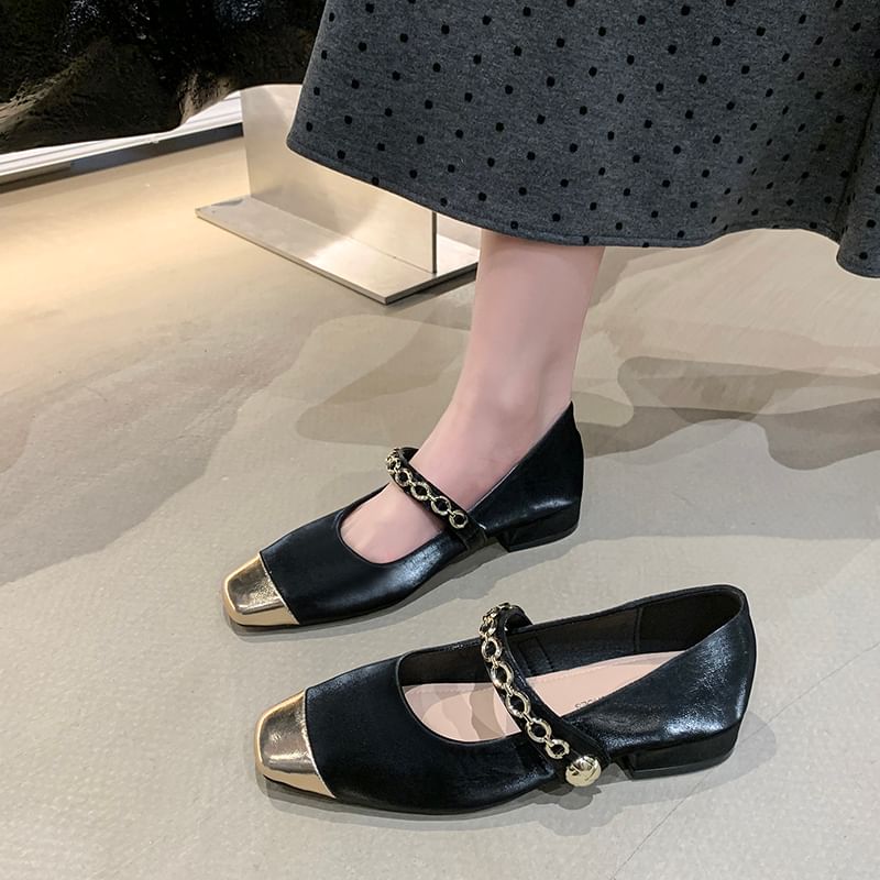 Square Pumps Toe Mary Jane Cap