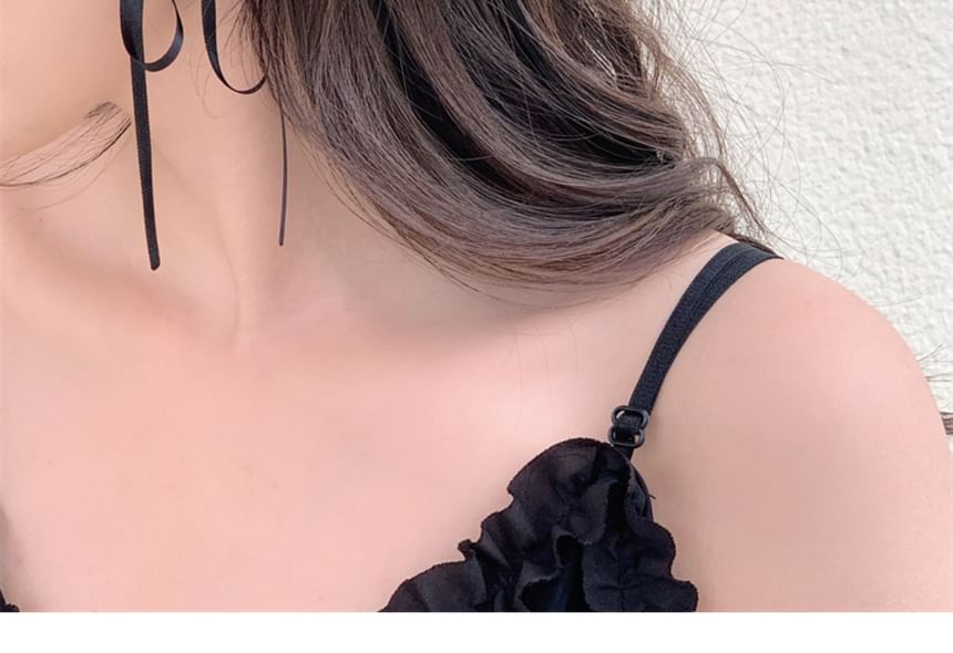 Flower Earring Ribbon Stud