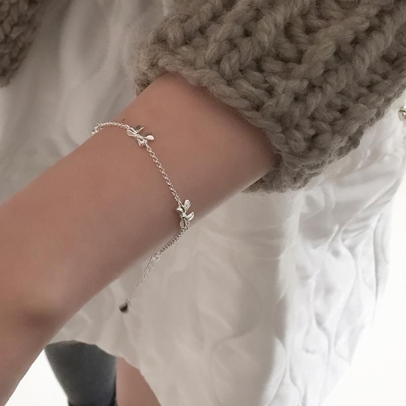 String / Silver Bracelet 925 Bow Sterling