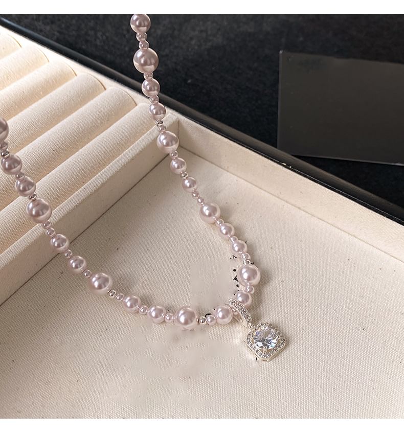 Beaded Rhinestone Necklace