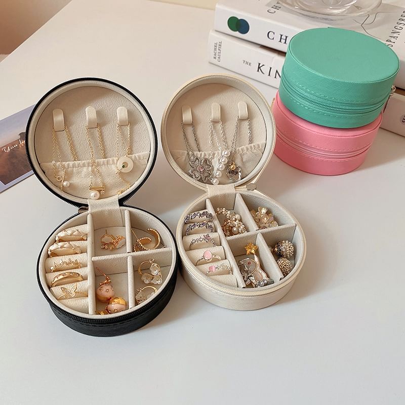 Jewelry Plain Storage Box Round