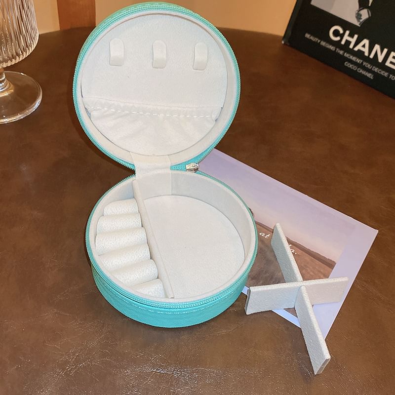 Jewelry Plain Storage Box Round