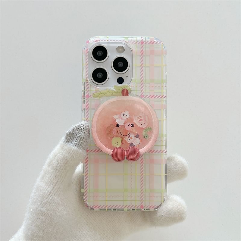 MagSafe) with Magnetic Phone Case Plaid (Compatible