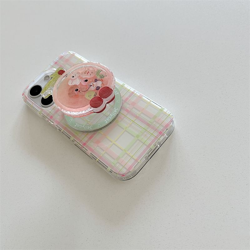 MagSafe) with Magnetic Phone Case Plaid (Compatible
