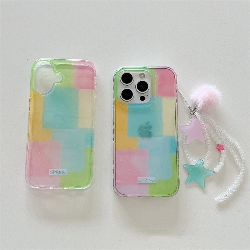 / Phone Color Strap Set Case Block