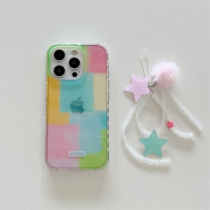 / Phone Color Strap Set Case Block