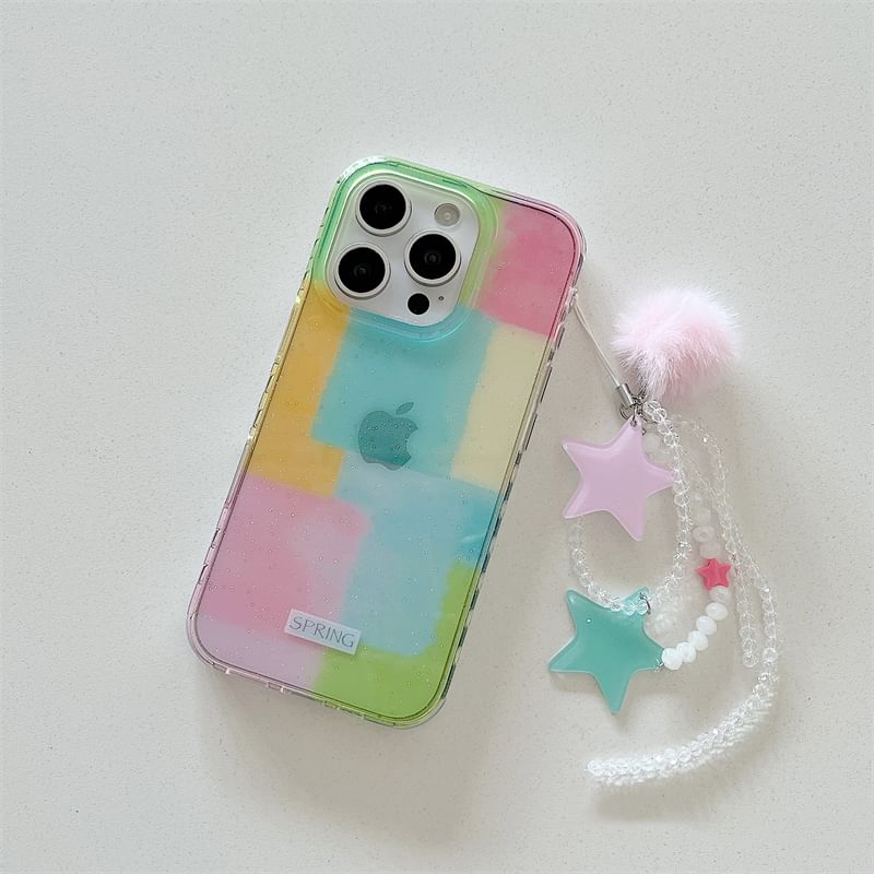 / Phone Color Strap Set Case Block