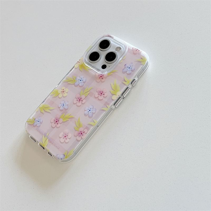 Case Floral / Strap Set Phone