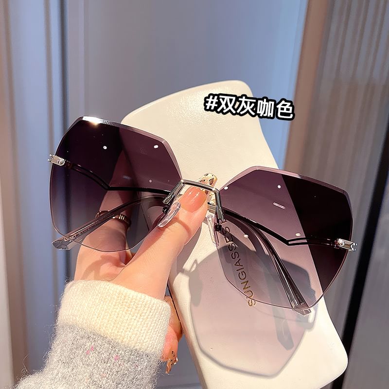 Geometric Frameless Sunglasses