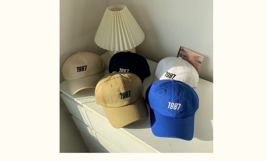 Number Cap Embroidered Baseball